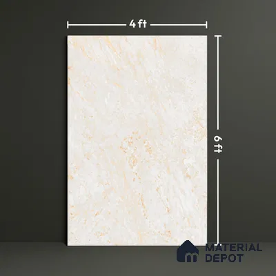 TL 00355 Beige 6 ft x 4 ft Matte Finish Endless Vitrified Wall & Floor Tile - 9 mm | Adhesive and Spacers Must be Used During Installation