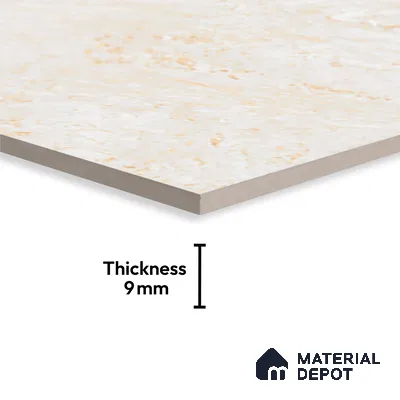TL 00355 Beige 6 ft x 4 ft Matte Finish Endless Vitrified Wall & Floor Tile - 9 mm | Adhesive and Spacers Must be Used During Installation