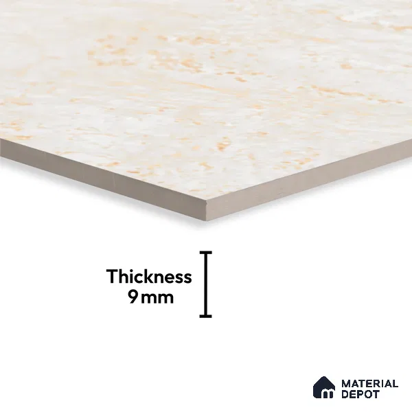 TL 00355 Beige 6 ft x 4 ft Matte Finish Endless Vitrified Wall & Floor Tile - 9 mm | Adhesive and Spacers Must be Used During Installation