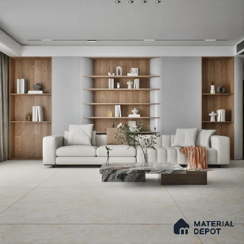 TL 00355 Beige 6 ft x 4 ft Matte Finish Endless Vitrified Wall & Floor Tile - 9 mm | Adhesive and Spacers Must be Used During Installation