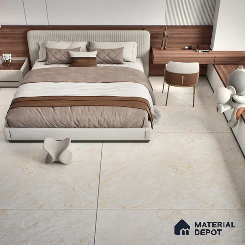 TL 00355 Beige 6 ft x 4 ft Matte Finish Endless Vitrified Wall & Floor Tile - 9 mm | Adhesive and Spacers Must be Used During Installation