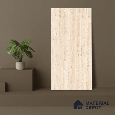 Marble Floor & Wall Tile TL 05615 Beige Blanco 4 ft x 2 ft Matte Finish Vitrified Tile - 9 mm