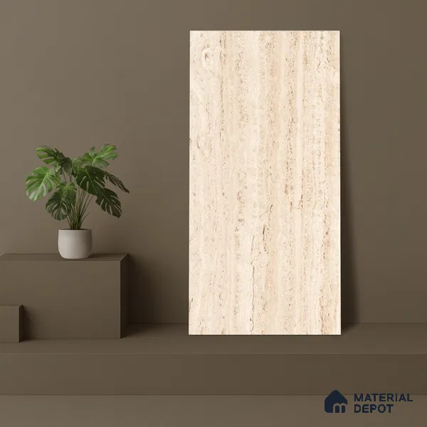 Marble Floor & Wall Tile TL 05615 Beige Blanco 4 ft x 2 ft Matte Finish Vitrified Tile - 9 mm