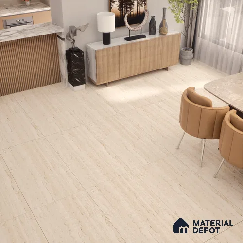 Marble Floor & Wall Tile TL 05615 Beige Blanco 4 ft x 2 ft Matte Finish Vitrified Tile - 9 mm