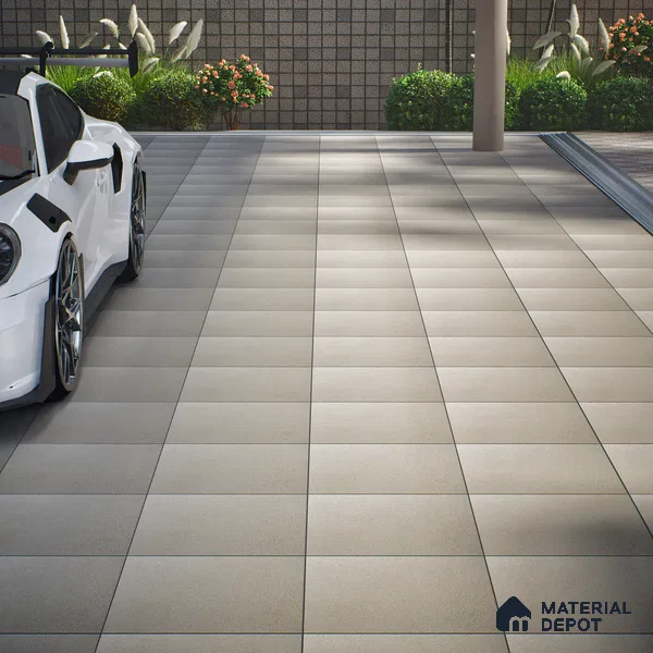 Budget Friendly Plain Look Value for Money Parking Beige Crema Floor Tile 16 x 16 inch | TL 00591 | Vitrified Matte Finish Tile - 12 mm | Suitable For Parking, Outdoor, Balcony & Terrace | Pattern Alignment May Vary | 2-3 mm Spacer is Mandatory