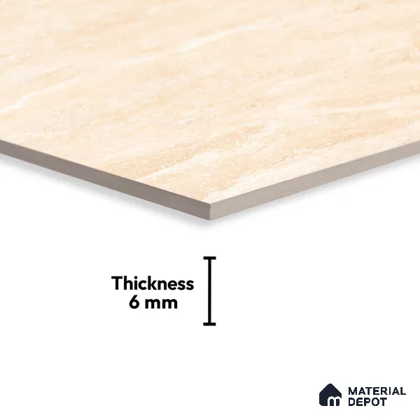 TL 01889 B Marshmallow Light 18 x 12 inch Glossy Finish Ceramic Wall Tile - 6 mm