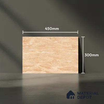 TL 01889 A Beige Dark 18 x 12 inch Glossy Finish Ceramic Wall Tile - 6 mm