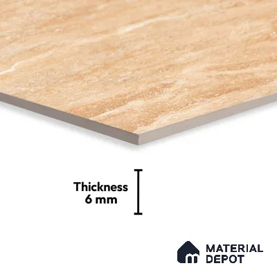 TL 01889 A Beige Dark 18 x 12 inch Glossy Finish Ceramic Wall Tile - 6 mm