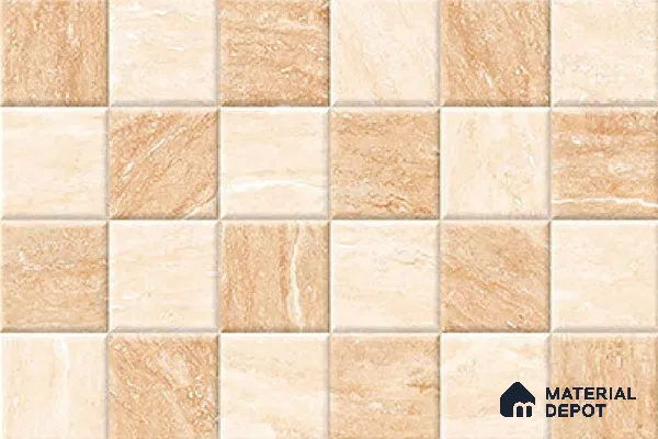 TL 01889 C Creamy Brown Highlighter 1 18 x 12 inch Glossy Finish Ceramic Wall Tile - 6 mm
