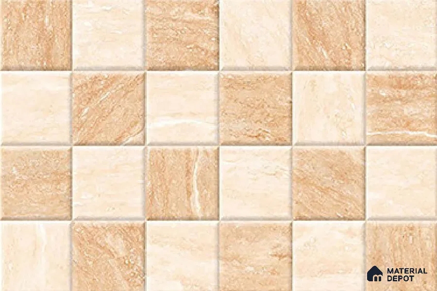 TL 01889 C Creamy Brown Highlighter 1 18 x 12 inch Glossy Finish Ceramic Wall Tile - 6 mm