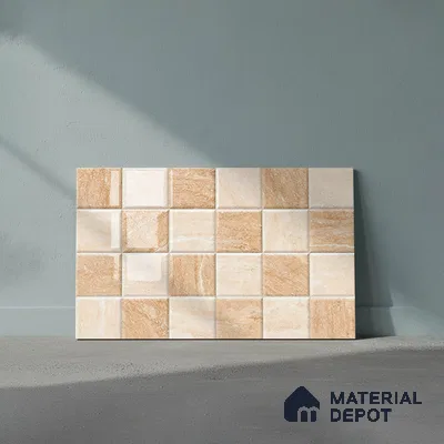 TL 01889 C Creamy Brown Highlighter 1 18 x 12 inch Glossy Finish Ceramic Wall Tile - 6 mm