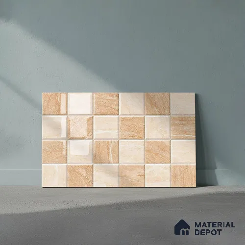 TL 01889 C Creamy Brown Highlighter 1 18 x 12 inch Glossy Finish Ceramic Wall Tile - 6 mm