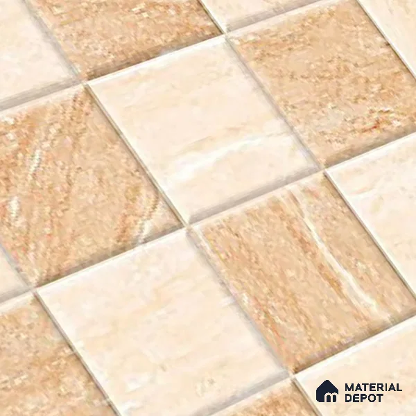 TL 01889 C Creamy Brown Highlighter 1 18 x 12 inch Glossy Finish Ceramic Wall Tile - 6 mm