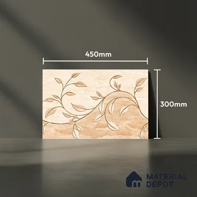TL 01889 D Cream Highlighter 2 18 x 12 inch Glossy Finish Ceramic Wall Tile - 6 mm