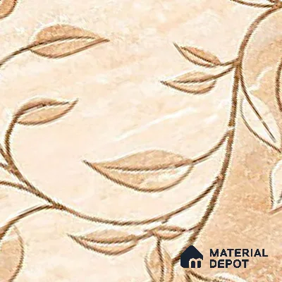 TL 01889 D Cream Highlighter 2 18 x 12 inch Glossy Finish Ceramic Wall Tile - 6 mm