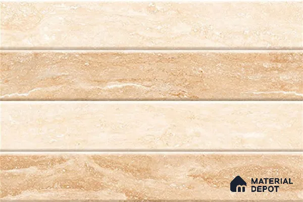 TL 01889 E Cream Highlighter 3 18 x 12 inch Glossy Finish Ceramic Wall Tile - 6 mm