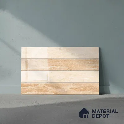 TL 01889 E Cream Highlighter 3 18 x 12 inch Glossy Finish Ceramic Wall Tile - 6 mm