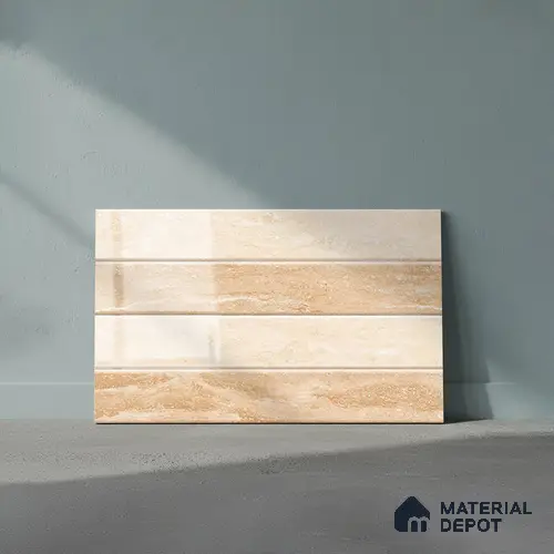 TL 01889 E Cream Highlighter 3 18 x 12 inch Glossy Finish Ceramic Wall Tile - 6 mm