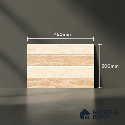 TL 01889 E Cream Highlighter 3 18 x 12 inch Glossy Finish Ceramic Wall Tile - 6 mm
