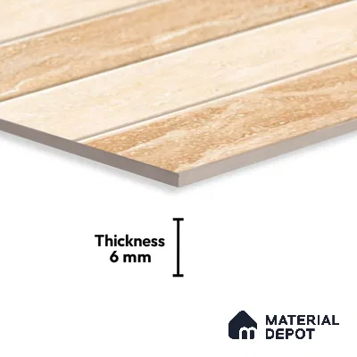 TL 01889 E Cream Highlighter 3 18 x 12 inch Glossy Finish Ceramic Wall Tile - 6 mm