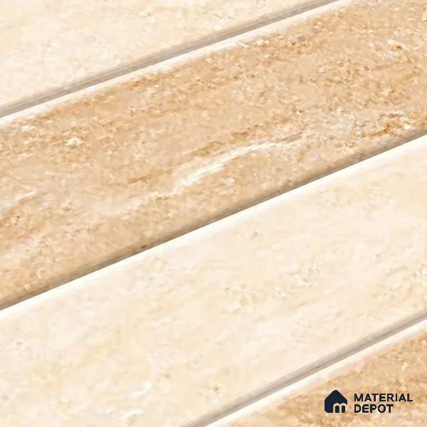 TL 01889 E Cream Highlighter 3 18 x 12 inch Glossy Finish Ceramic Wall Tile - 6 mm