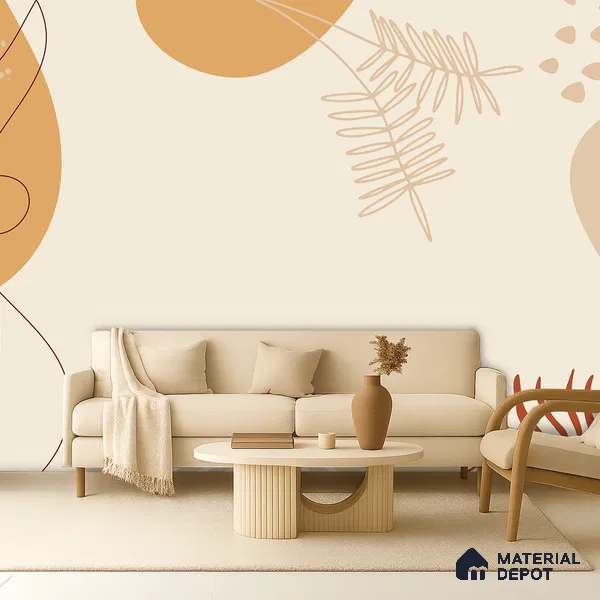 Desert Muse Orchid Mystique | WP 04147 Canvas Texture Finish Tropical Style luxurious Customized size Wallpaper | 250 GSM WP01CNF Paper | (MOQ = 30 Sq. Ft.)