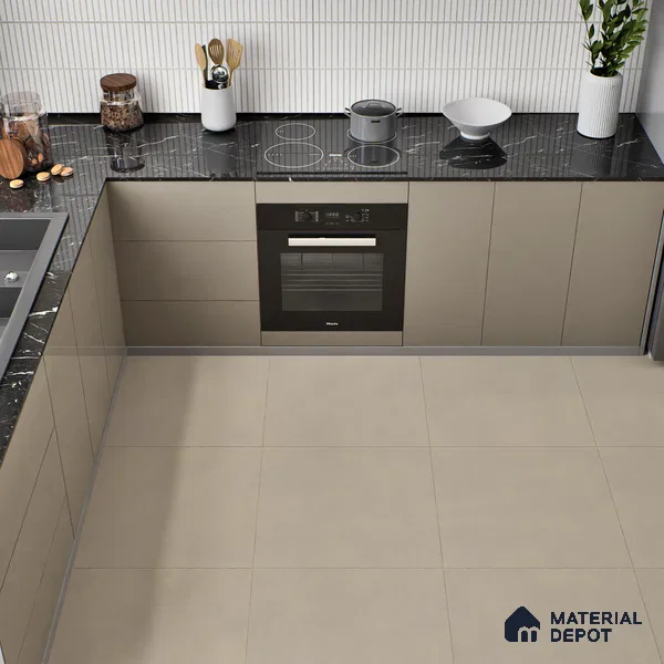 TL 00564 Beige Dun 2 ft x 2 ft Matte Finish Digital Porcelain Floor & Wall Tile - 9.5 mm (Sample)