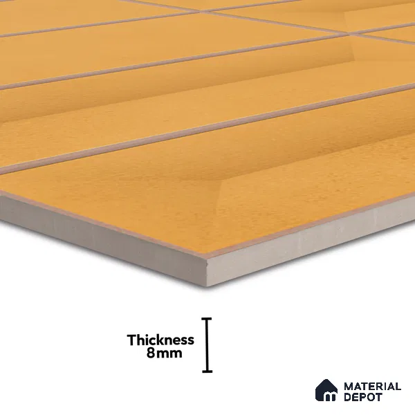 Faux Subway Wall Tile TL 06513 B  SR GL 8050 24 inch x 12 inch Ceramic Glossy Finish - 8 mm | Suitable for Accent / Feature Walls, Bathroom, Kitchen Wall & Backsplashes | Please Expect a Slight Variation of Pattern (Sample)