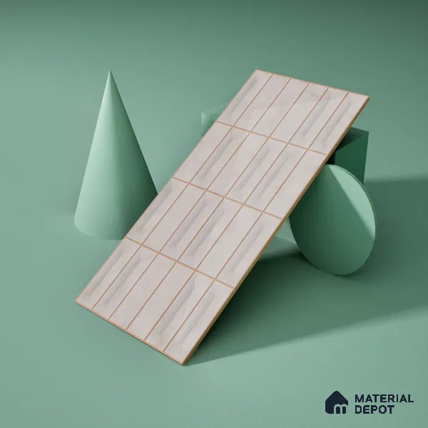 Faux Subway Wall Tile TL 06513  SR GL 8049 24 inch x 12 inch Ceramic Glossy Finish - 8 mm | Suitable for Accent / Feature Walls, Bathroom, Kitchen Wall & Backsplashes | Please Expect a Slight Variation of Pattern (Sample)