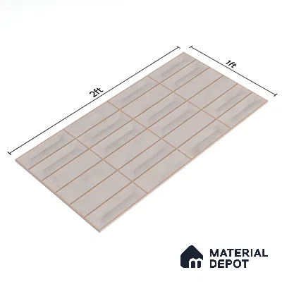 Faux Subway Wall Tile TL 06513  SR GL 8049 24 inch x 12 inch Ceramic Glossy Finish - 8 mm | Suitable for Accent / Feature Walls, Bathroom, Kitchen Wall & Backsplashes | Please Expect a Slight Variation of Pattern (Sample)