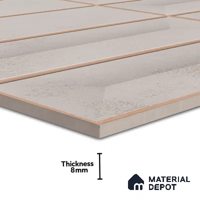 Faux Subway Wall Tile TL 06513  SR GL 8049 24 inch x 12 inch Ceramic Glossy Finish - 8 mm | Suitable for Accent / Feature Walls, Bathroom, Kitchen Wall & Backsplashes | Please Expect a Slight Variation of Pattern (Sample)