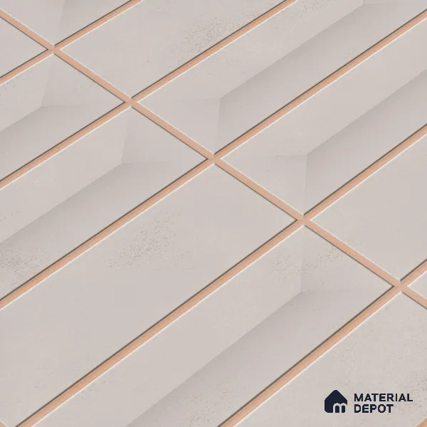 Faux Subway Wall Tile TL 06513  SR GL 8049 24 inch x 12 inch Ceramic Glossy Finish - 8 mm | Suitable for Accent / Feature Walls, Bathroom, Kitchen Wall & Backsplashes | Please Expect a Slight Variation of Pattern (Sample)