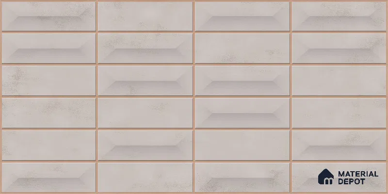 Faux Subway Wall Tile TL 06513  SR GL 8049 24 inch x 12 inch Ceramic Glossy Finish - 8 mm | Suitable for Accent / Feature Walls, Bathroom, Kitchen Wall & Backsplashes | Please Expect a Slight Variation of Pattern (Sample)