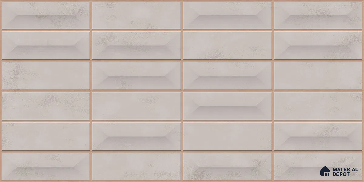 Faux Subway Wall Tile TL 06513  SR GL 8049 24 inch x 12 inch Ceramic Glossy Finish - 8 mm | Suitable for Accent / Feature Walls, Bathroom, Kitchen Wall & Backsplashes | Please Expect a Slight Variation of Pattern (Sample)