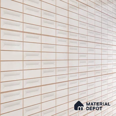 Faux Subway Wall Tile TL 06513 C  SR GL 8055 24 inch x 12 inch Ceramic Glossy Finish - 8 mm | Suitable for Accent / Feature Walls, Bathroom, Kitchen Wall & Backsplashes | Please Expect a Slight Variation of Pattern (Sample)