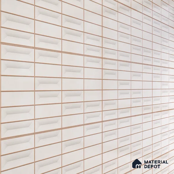 Faux Subway Wall Tile TL 06513 C  SR GL 8055 24 inch x 12 inch Ceramic Glossy Finish - 8 mm | Suitable for Accent / Feature Walls, Bathroom, Kitchen Wall & Backsplashes | Please Expect a Slight Variation of Pattern (Sample)