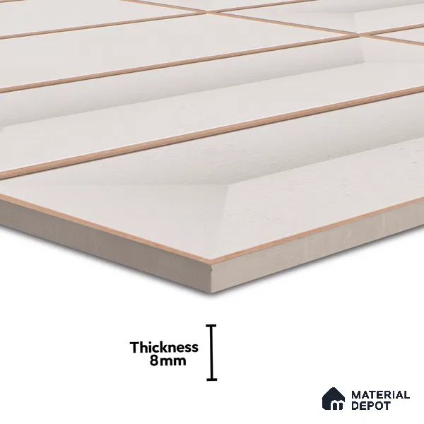 Faux Subway Wall Tile TL 06513 C  SR GL 8055 24 inch x 12 inch Ceramic Glossy Finish - 8 mm | Suitable for Accent / Feature Walls, Bathroom, Kitchen Wall & Backsplashes | Please Expect a Slight Variation of Pattern (Sample)