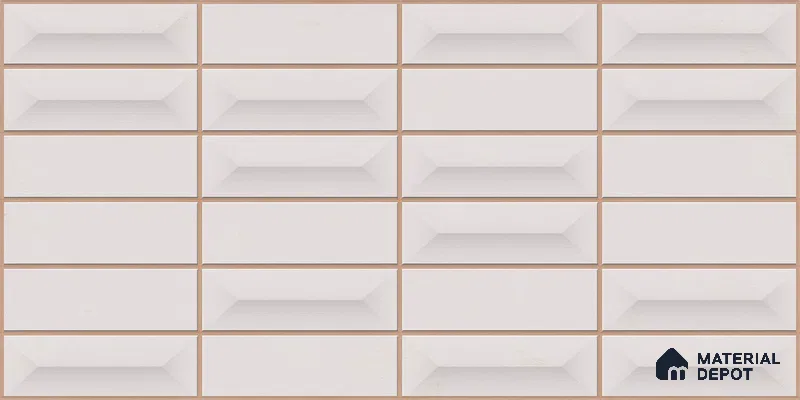 Faux Subway Wall Tile TL 06513 C  SR GL 8055 24 inch x 12 inch Ceramic Glossy Finish - 8 mm | Suitable for Accent / Feature Walls, Bathroom, Kitchen Wall & Backsplashes | Please Expect a Slight Variation of Pattern (Sample)