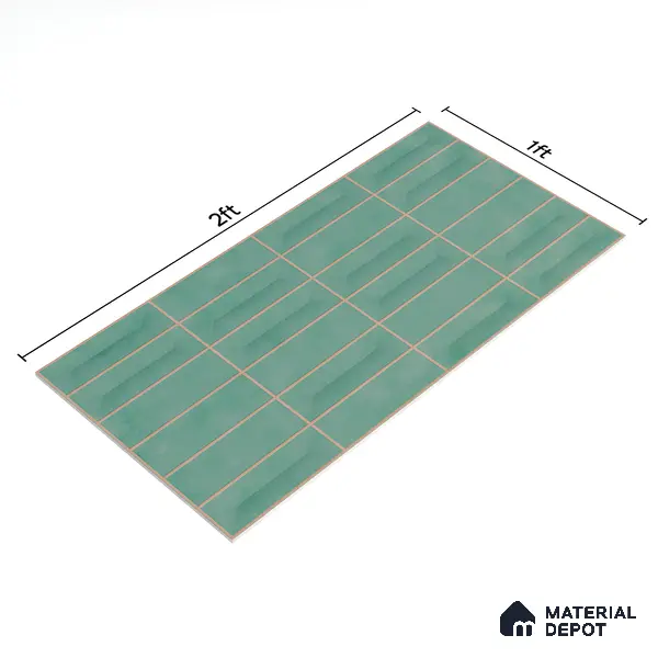 Faux Subway Wall Tile TL 06513 D  SR GL 8056 24 inch x 12 inch Ceramic Glossy Finish - 8 mm | Suitable for Accent / Feature Walls, Bathroom, Kitchen Wall & Backsplashes | Please Expect a Slight Variation of Pattern