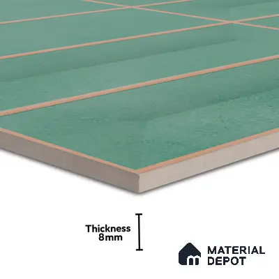 Faux Subway Wall Tile TL 06513 D  SR GL 8056 24 inch x 12 inch Ceramic Glossy Finish - 8 mm | Suitable for Accent / Feature Walls, Bathroom, Kitchen Wall & Backsplashes | Please Expect a Slight Variation of Pattern