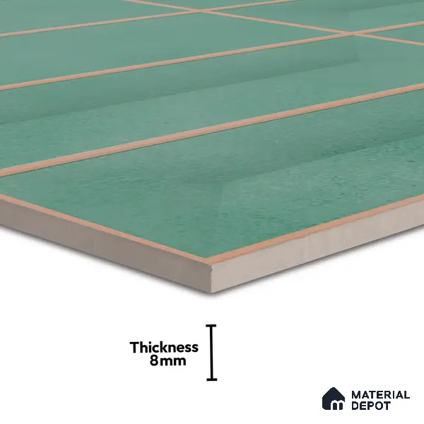 Faux Subway Wall Tile TL 06513 D  SR GL 8056 24 inch x 12 inch Ceramic Glossy Finish - 8 mm | Suitable for Accent / Feature Walls, Bathroom, Kitchen Wall & Backsplashes | Please Expect a Slight Variation of Pattern