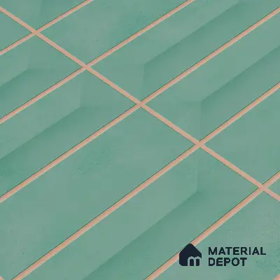 Faux Subway Wall Tile TL 06513 D  SR GL 8056 24 inch x 12 inch Ceramic Glossy Finish - 8 mm | Suitable for Accent / Feature Walls, Bathroom, Kitchen Wall & Backsplashes | Please Expect a Slight Variation of Pattern