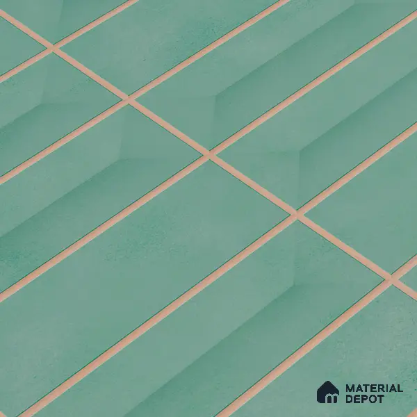 Faux Subway Wall Tile TL 06513 D  SR GL 8056 24 inch x 12 inch Ceramic Glossy Finish - 8 mm | Suitable for Accent / Feature Walls, Bathroom, Kitchen Wall & Backsplashes | Please Expect a Slight Variation of Pattern