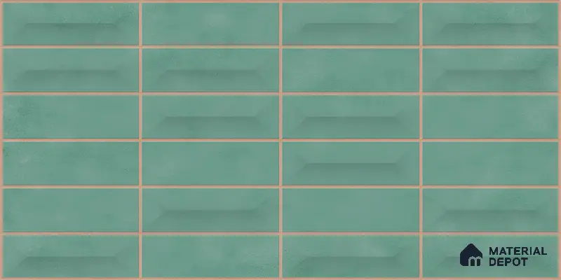 Faux Subway Wall Tile TL 06513 D  SR GL 8056 24 inch x 12 inch Ceramic Glossy Finish - 8 mm | Suitable for Accent / Feature Walls, Bathroom, Kitchen Wall & Backsplashes | Please Expect a Slight Variation of Pattern