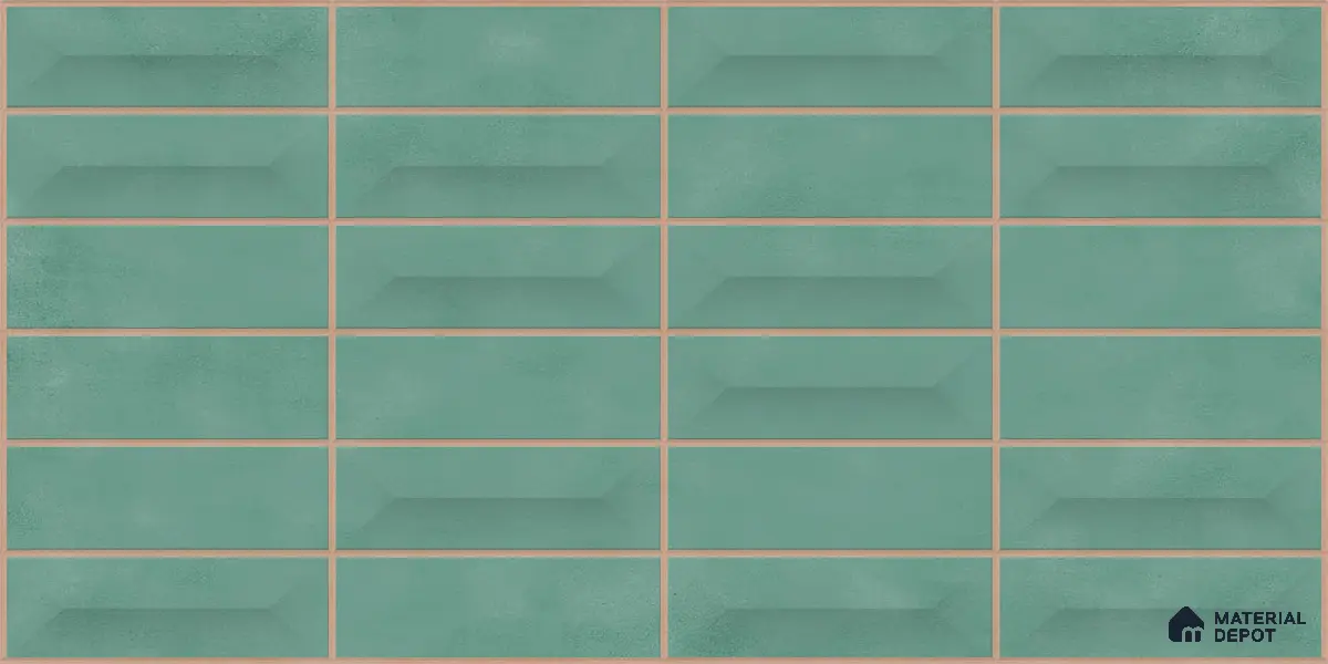 Faux Subway Wall Tile TL 06513 D  SR GL 8056 24 inch x 12 inch Ceramic Glossy Finish - 8 mm | Suitable for Accent / Feature Walls, Bathroom, Kitchen Wall & Backsplashes | Please Expect a Slight Variation of Pattern