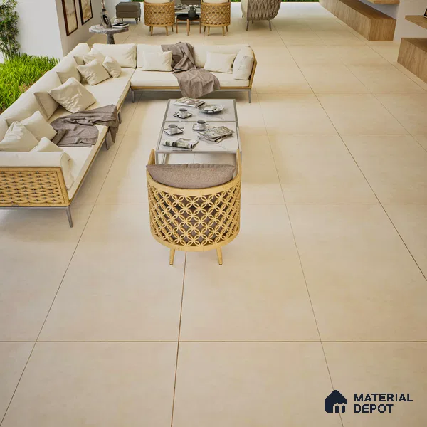 Stone Look Floor Tile TL 06644 B Hanging Leaf Base 4 ft x 2 ft Vitrified Matte Finish - 9 mm | (Random 3) | Suitable for Living Room, Bedroom, Bathroom, Kitchen, Office, Elevation & Dining (Sample)