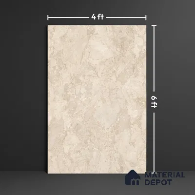 Marble Look Tile TL 08838 6 ft x 4 ft Glossy Finish Vitrified Tile - 9 mm | Adhesive and Spacers Must be Used During Installation