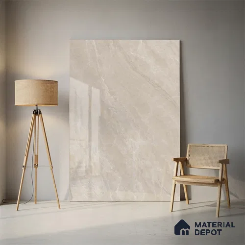 Stone Look Tile TL 09701 6 ft x 4 ft Glossy Finish Vitrified Tile - 9 mm | Adhesive and Spacers Must be Used During Installation
