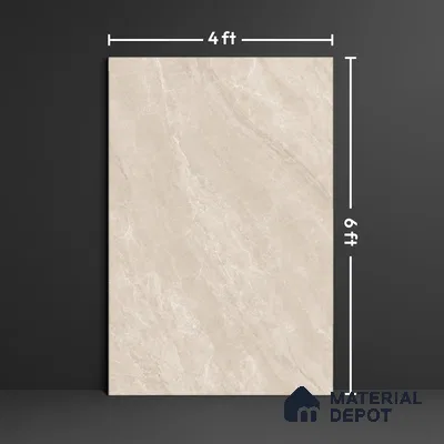 Stone Look Tile TL 09701 6 ft x 4 ft Glossy Finish Vitrified Tile - 9 mm | Adhesive and Spacers Must be Used During Installation