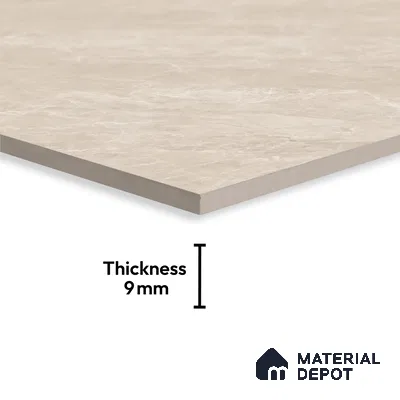 Stone Look Tile TL 09701 6 ft x 4 ft Glossy Finish Vitrified Tile - 9 mm | Adhesive and Spacers Must be Used During Installation